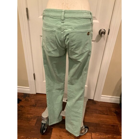 Tory Burch Light Green Ivy Super Skinny Corduroy Pants, Size 26, NWT! $195 - Picture 4 of 9